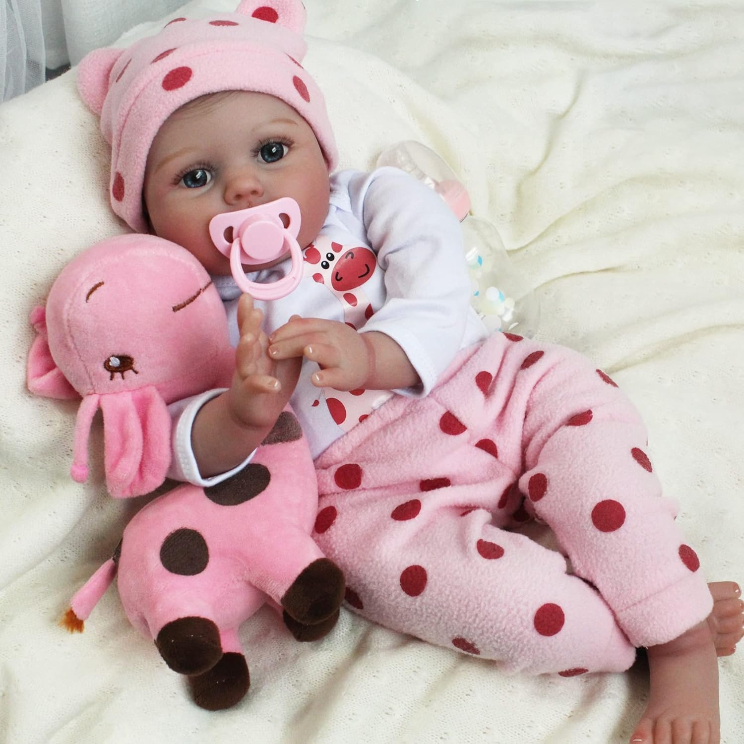 HEHUZY 22 Inch Realistic Reborn Baby Doll Girl