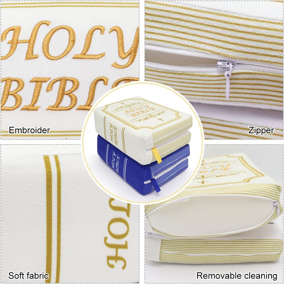 Yelakey Bible Pillow Book Plush with Openable Bible