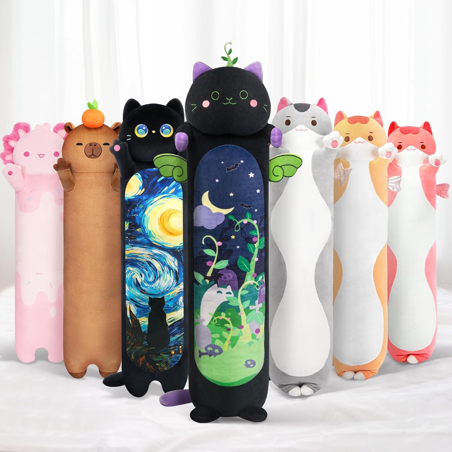 Mewaii Long Cat Plush 5 Sizes Body Pillow 1