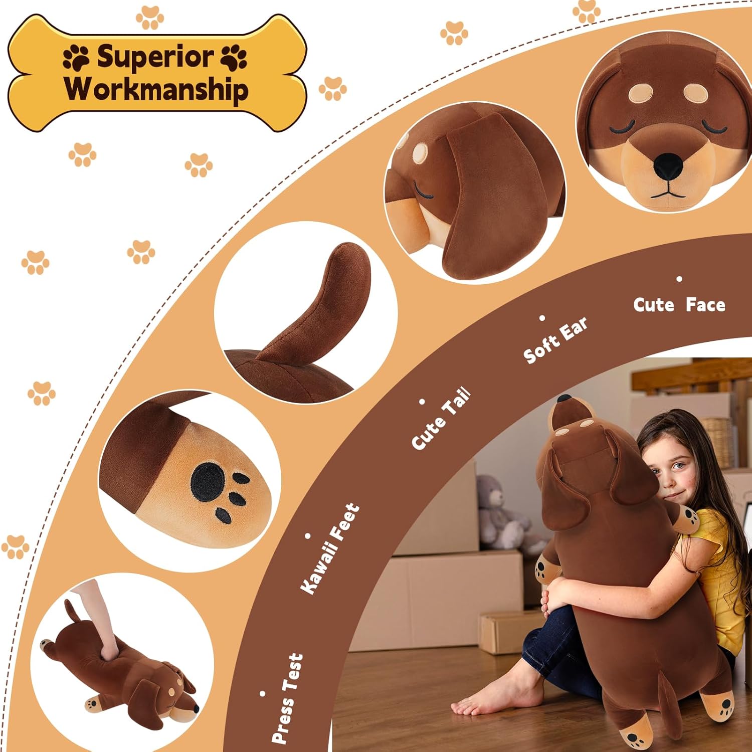 30 Giant Dachshund Dog Plush Stuffed Animal