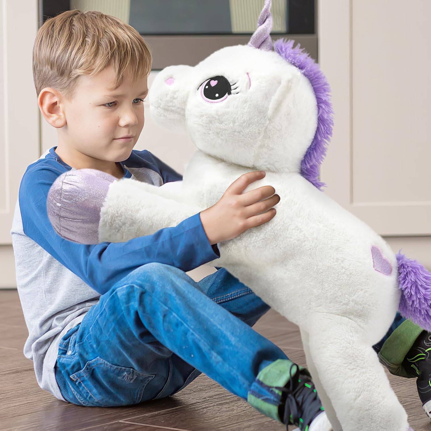 Big Unicorn Plush Pillow for Girls - 31