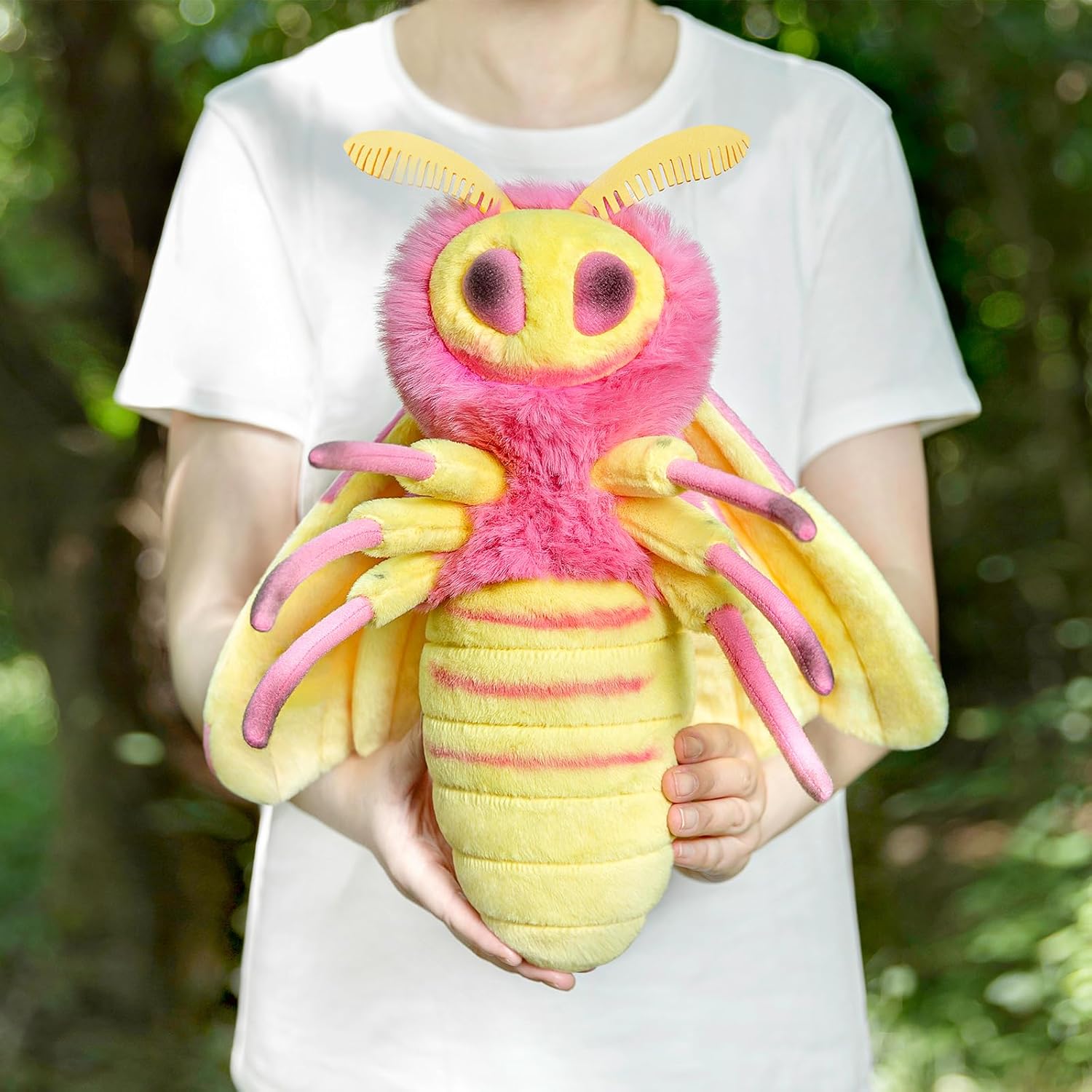 ZHONGXIN MADE Rosy Maple Moth Plush Pillow Toy 12in