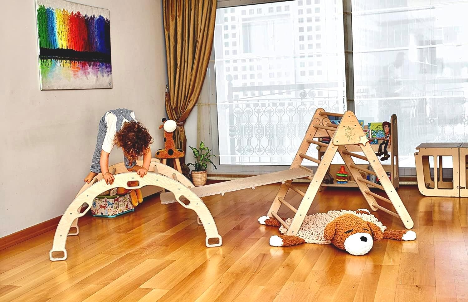 Kidodido Montessori Wooden Climbing Set for Kids