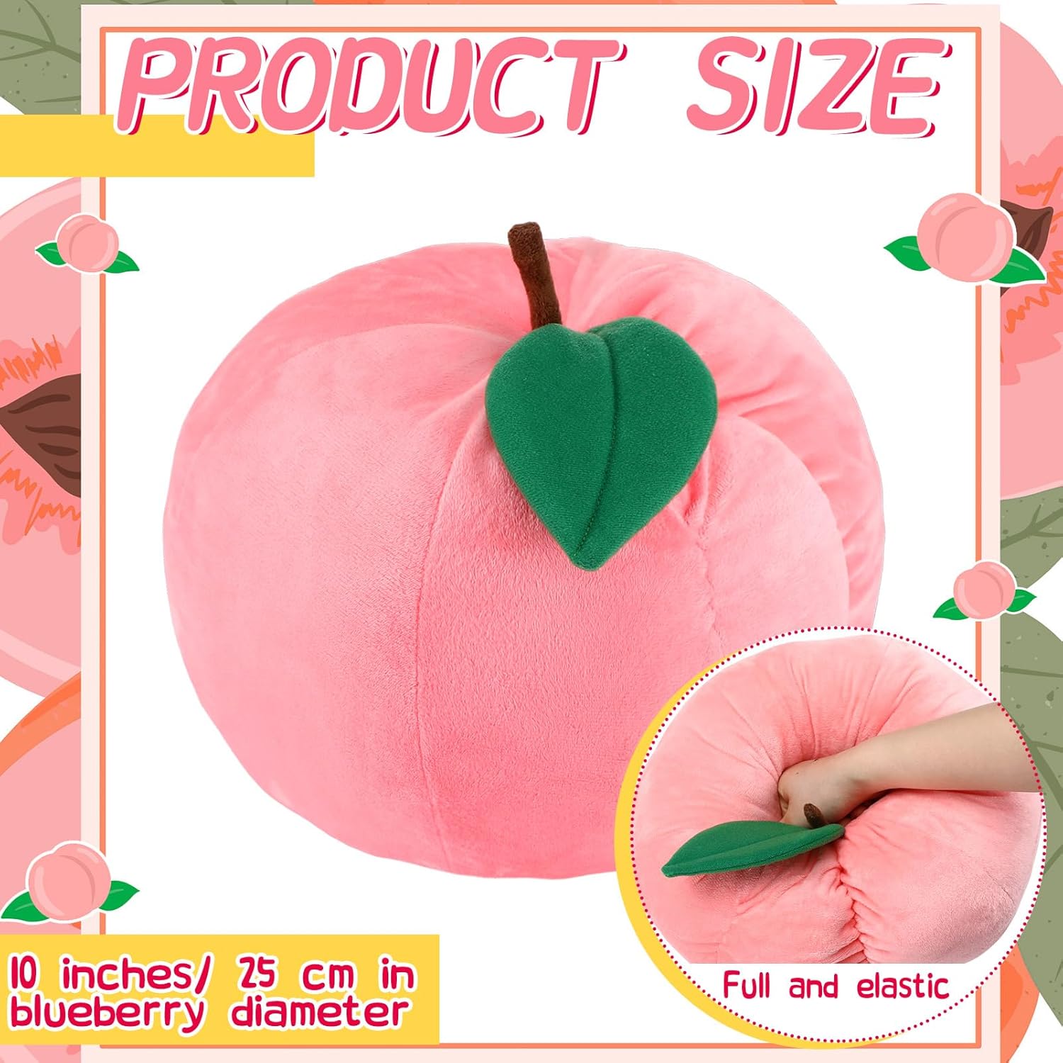 Beeveer Peach Plush Pillow Cute Hugging Toy