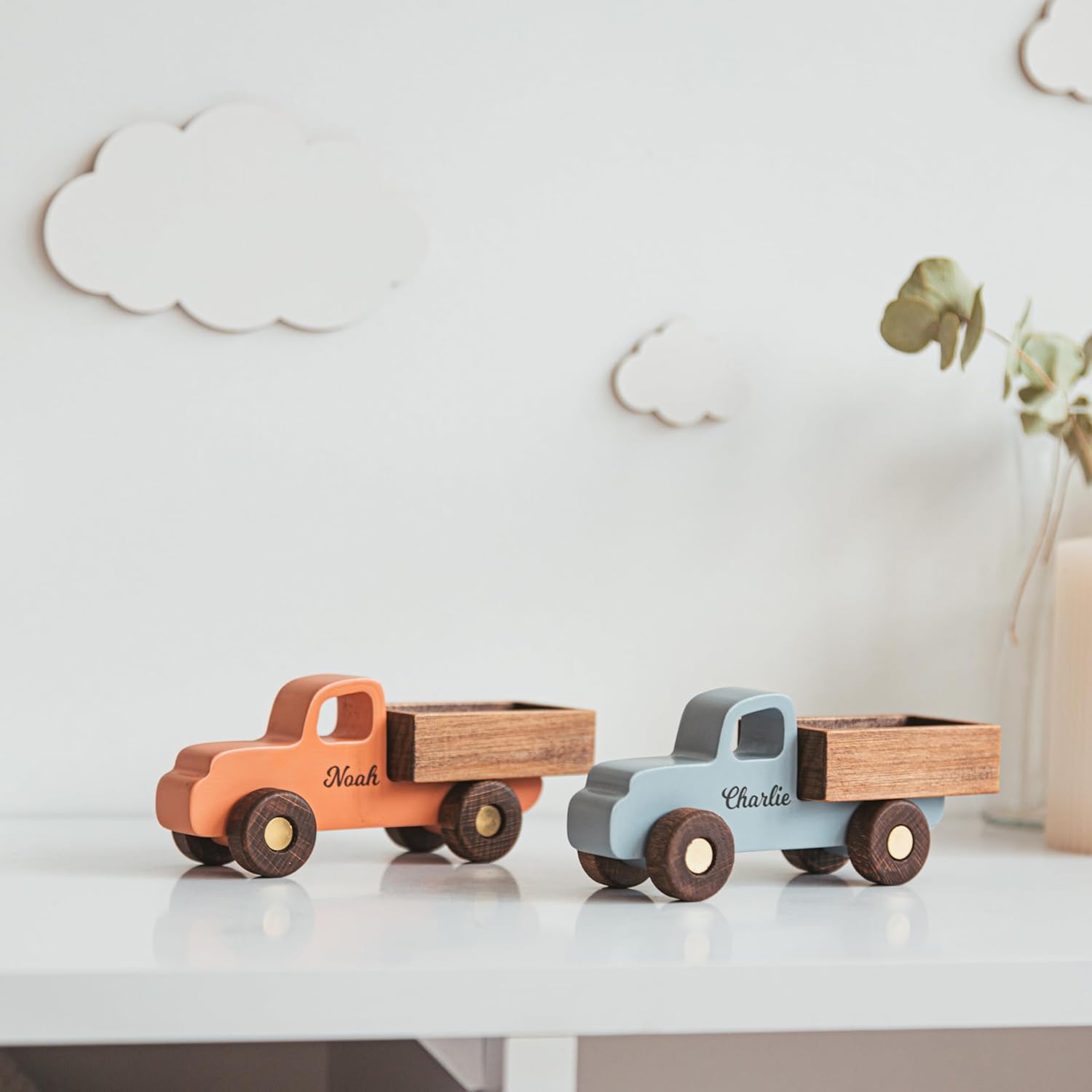 Personalized Wooden Toy Car Set of 3
