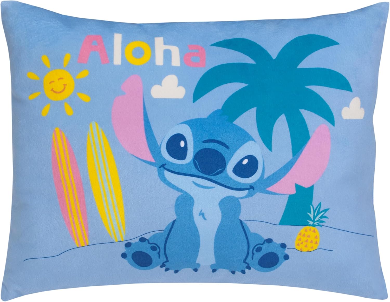 Disney Stitch Decorative Throw Pillow with Aloha Message