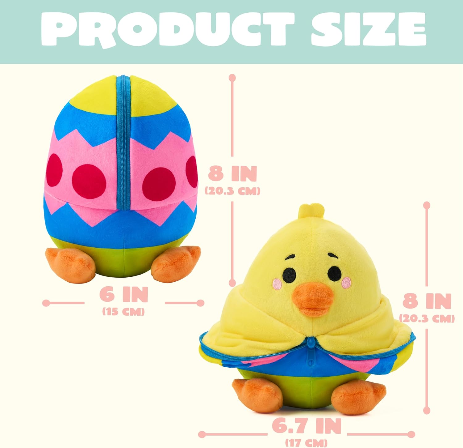 JOYIN Easter Stuffed Chick Plush Hiding Egg