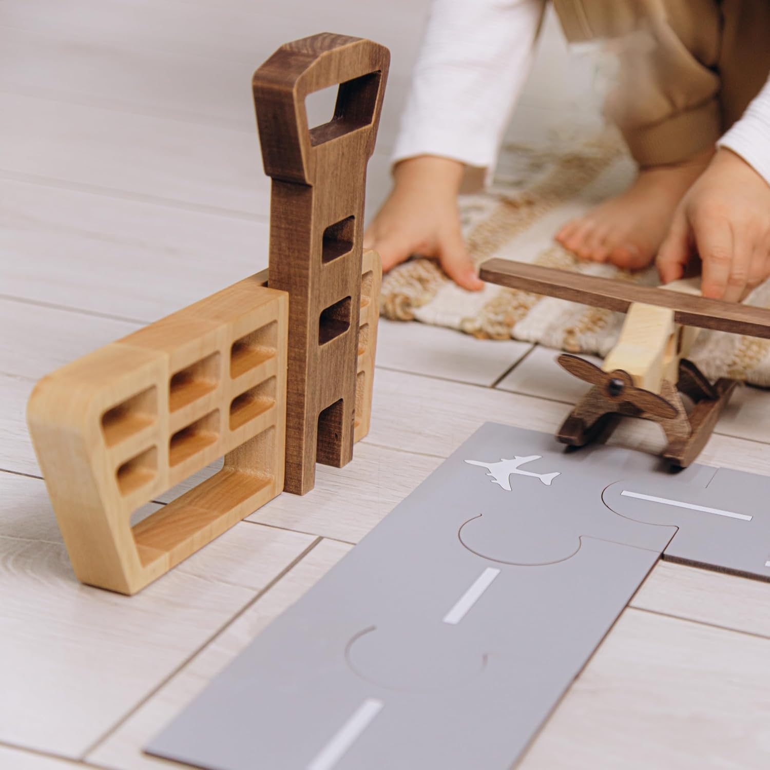 Personalized Wooden Toy Airplanes and Cars for Toddlers