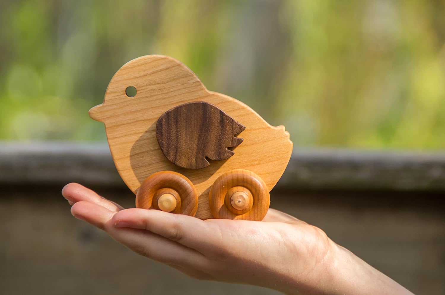 Wooden Toy Chicken Car by Little Wooden Wonders 1