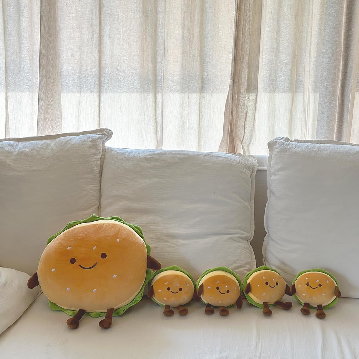 Goylmc Hamburger Plush Toy - 6 Inch Cute Room Decor