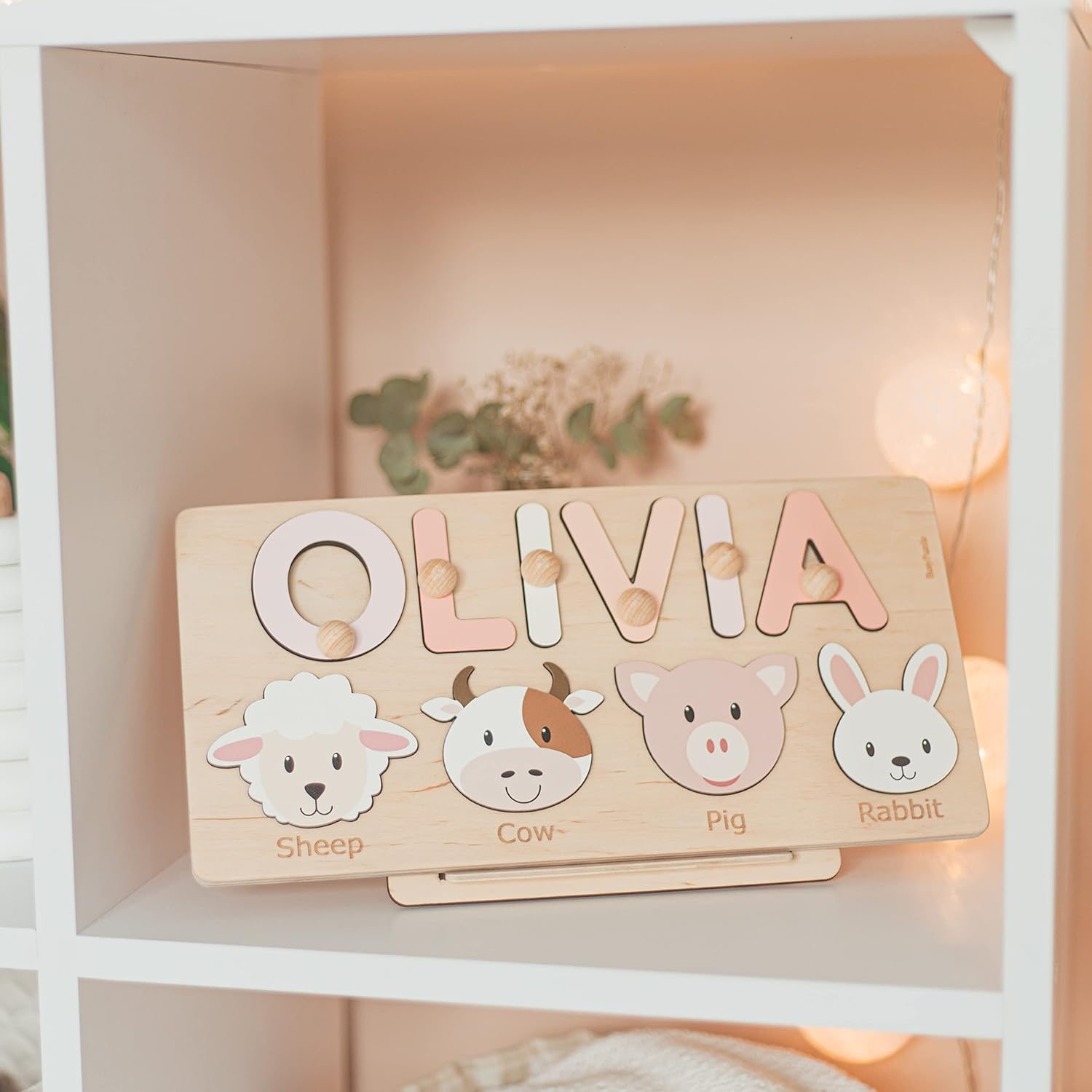 Personalized Name Puzzle with Animal Figures