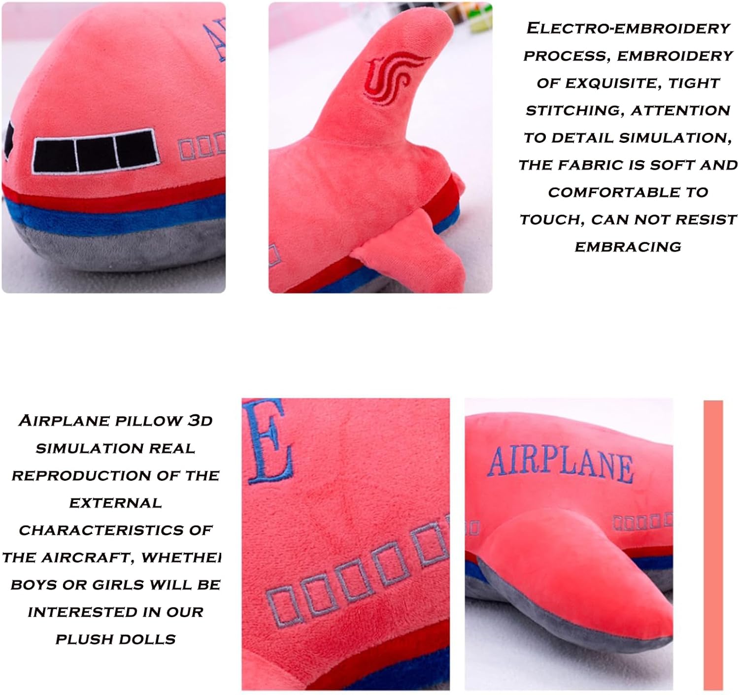 157 Blue Airplane Plush Pillow Toy for Kids 1