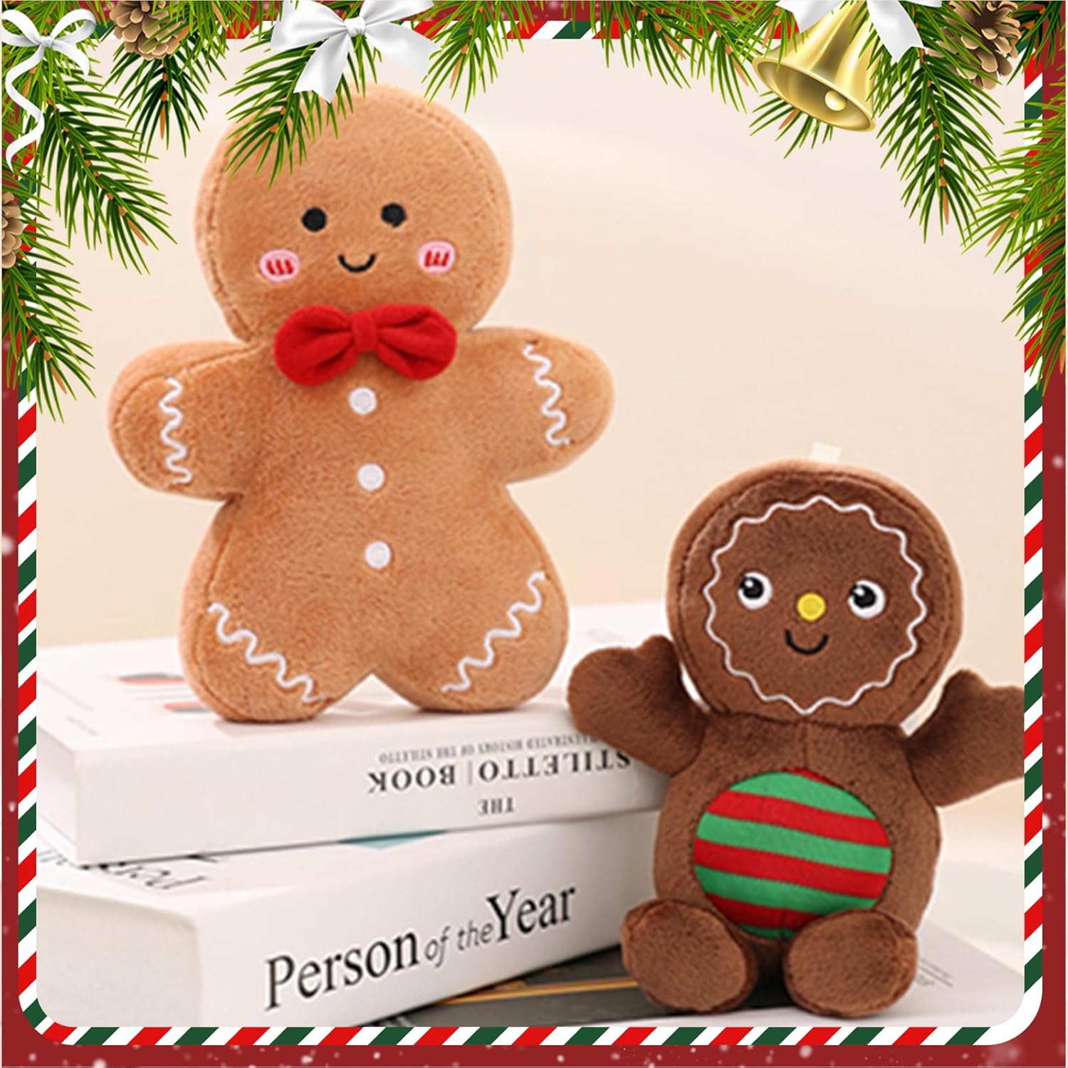 Christmas Gingerbread Man Plush Pillow Decor 1