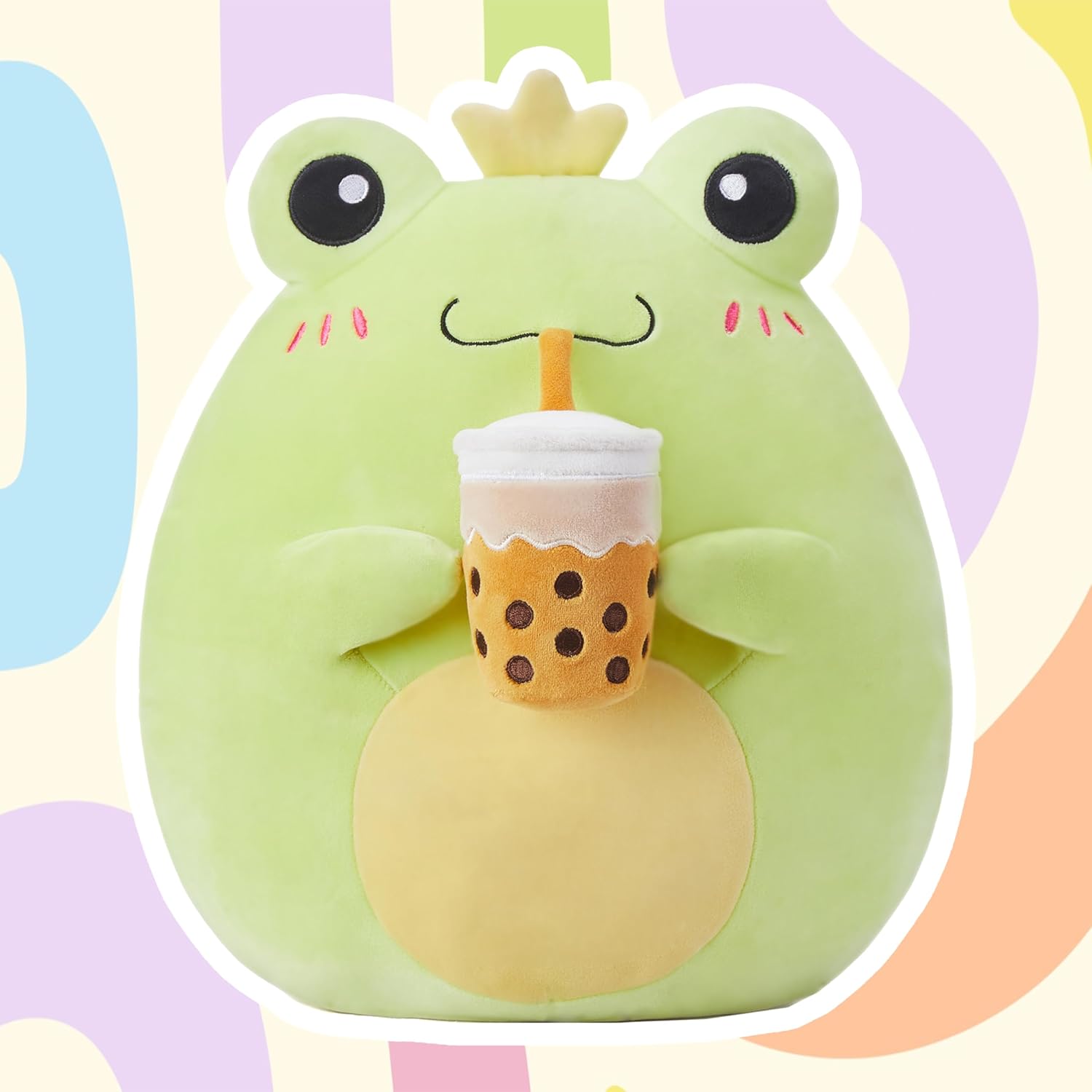 Large Frog Plush Pillow Toy 13 Cuddle Huggable Stuffed Animal