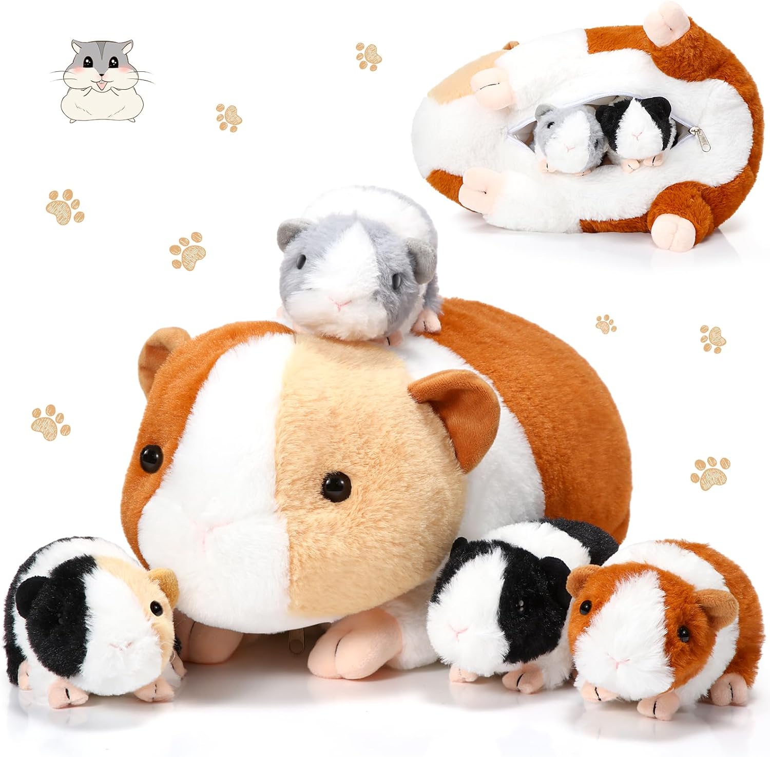 Jenaai 5 Pcs Plush Guinea Pig Set
