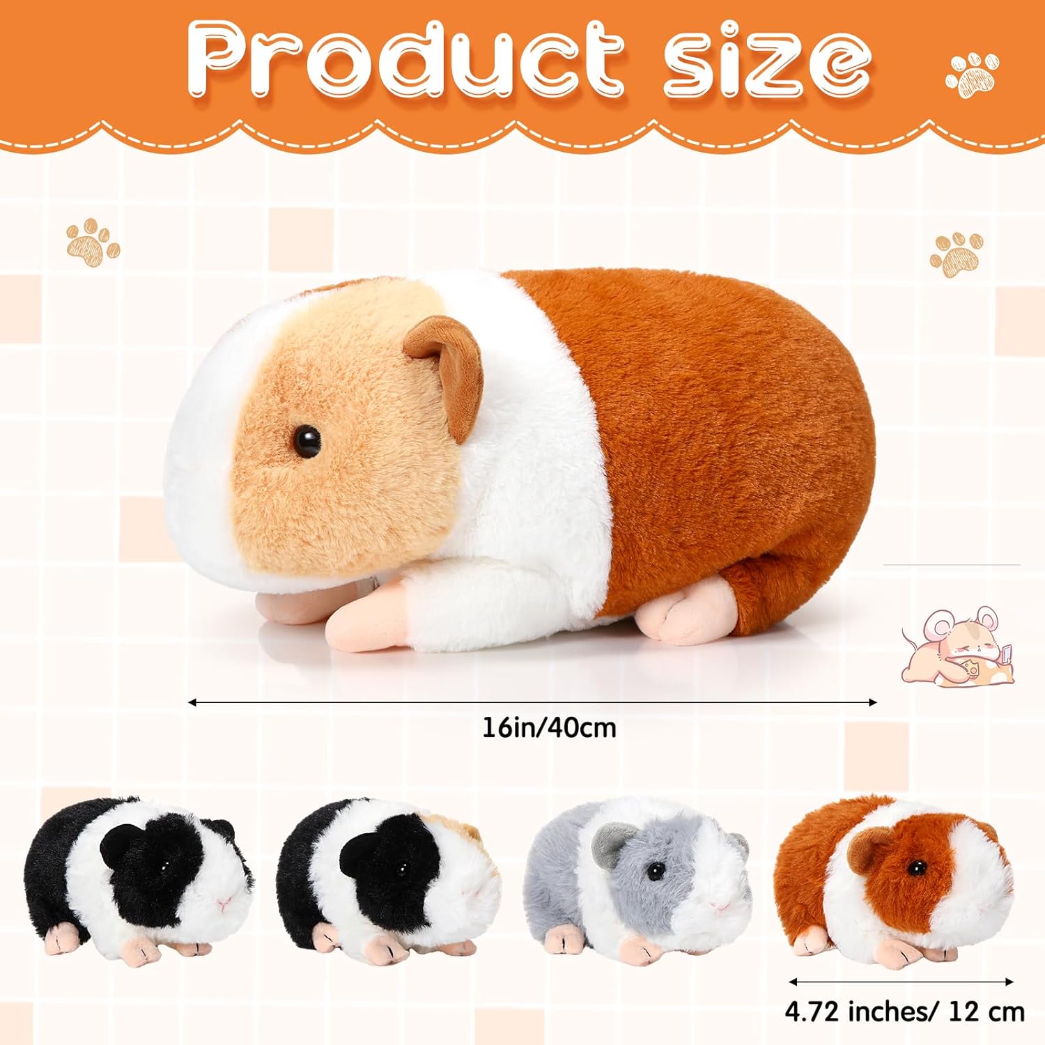 Jenaai 5 Pcs Plush Guinea Pig Set