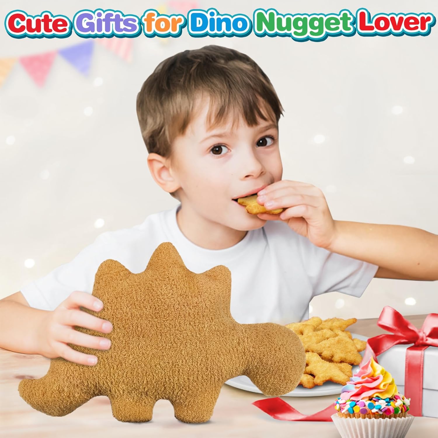 Dino Nugget Pillow Funny Plush Toy for Kids