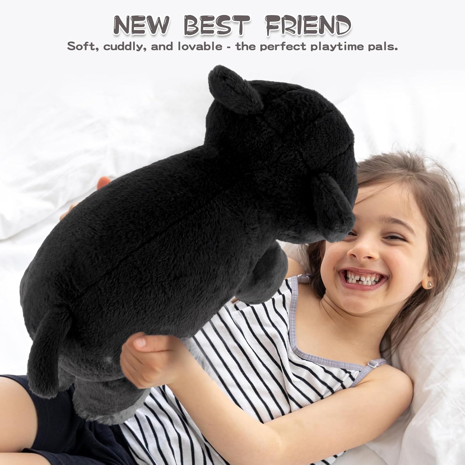 22 Inch Big Weighted Stuffed Animal Black Cat Plush Pillow