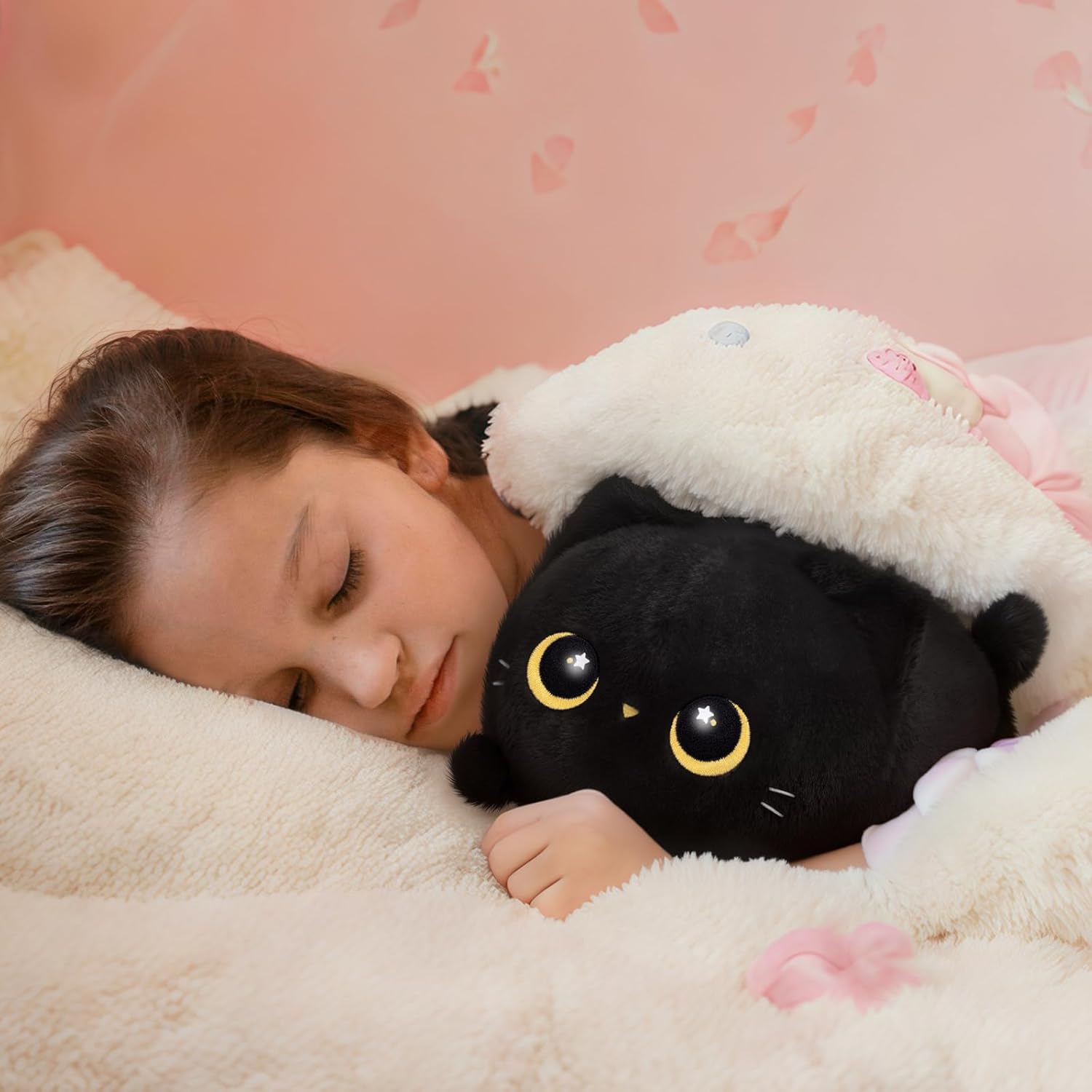 Soft Black Cat Plush Pillow Toy 8 Inch 1