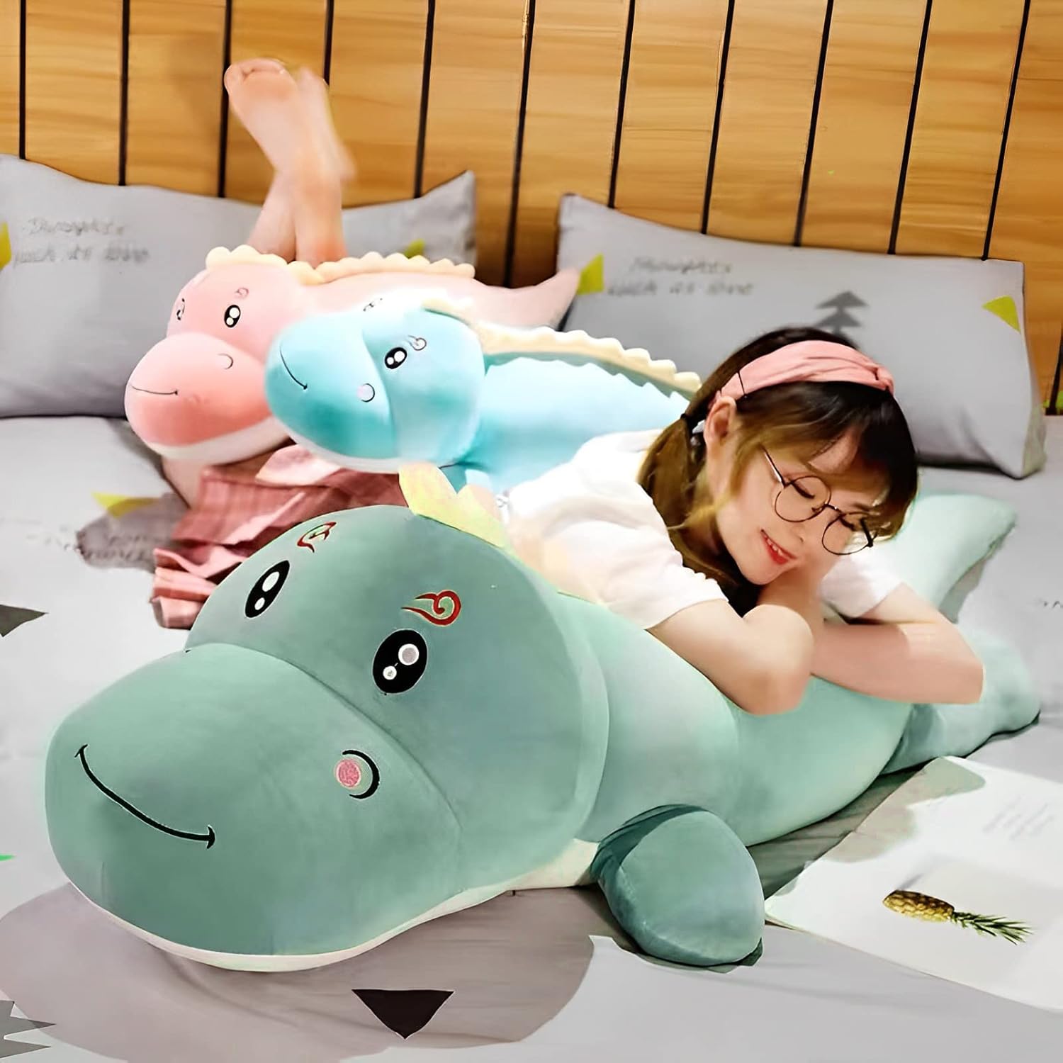 OULV Dinosaur Plush Pillow Soft Stuffed Animal Doll for Kids 1
