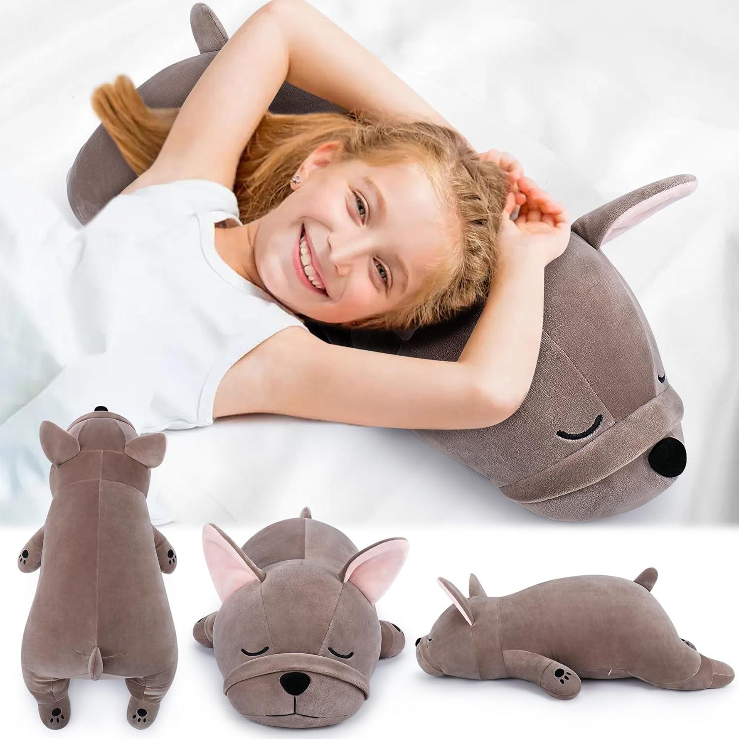 Auspicious Beginning 30 Inch Giant French Bulldog Plush Stuffed Animal