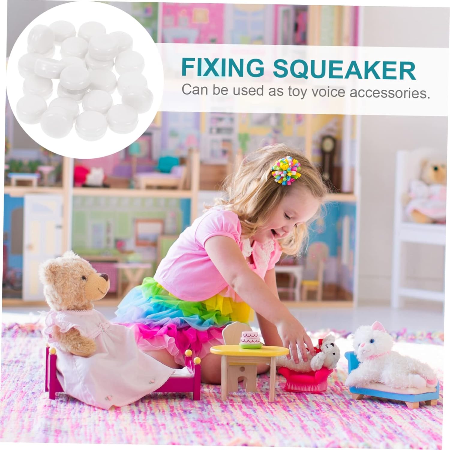 HOMSFOU Rattle Set for Plush Dolls and Baby Toys