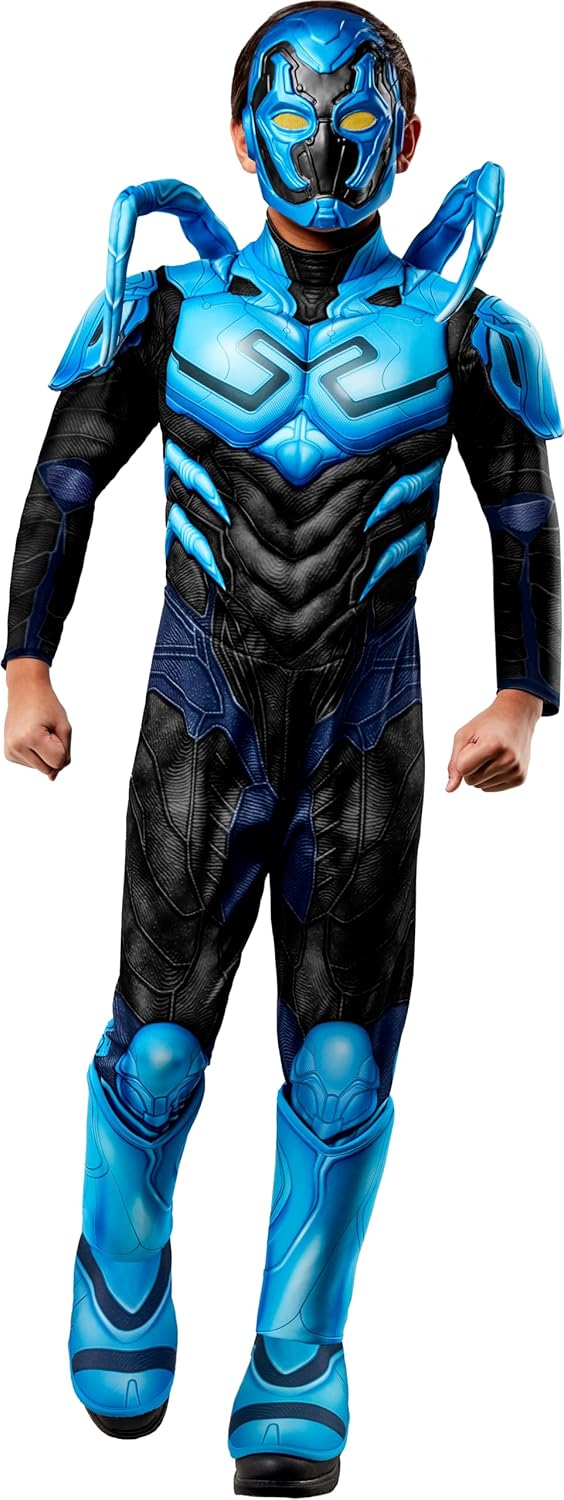 Rubies Boys DC Deluxe Blue Beetle Costume Jumpsuit and Mask