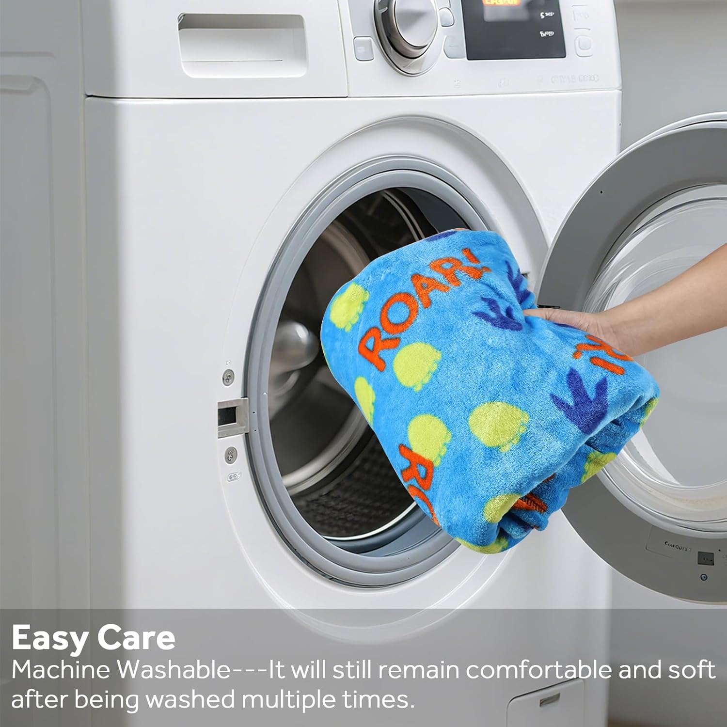 3 in 1 Travel Pillow Blanket Set for Kids with Dinosaur Print