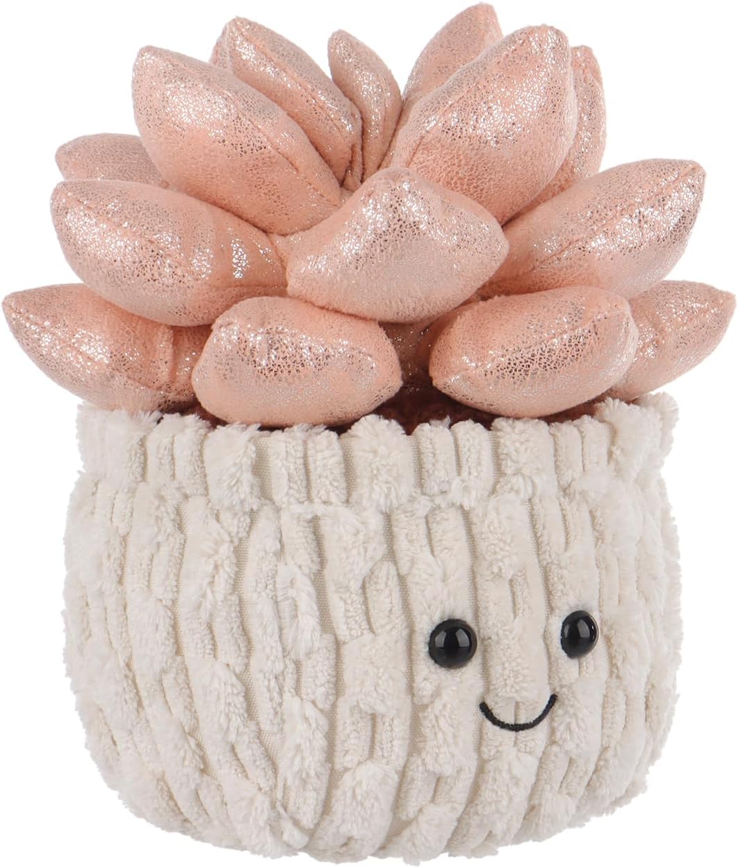Apricot Lamb Potted Shiny Succulents Plush Stuffed Animal for Kids