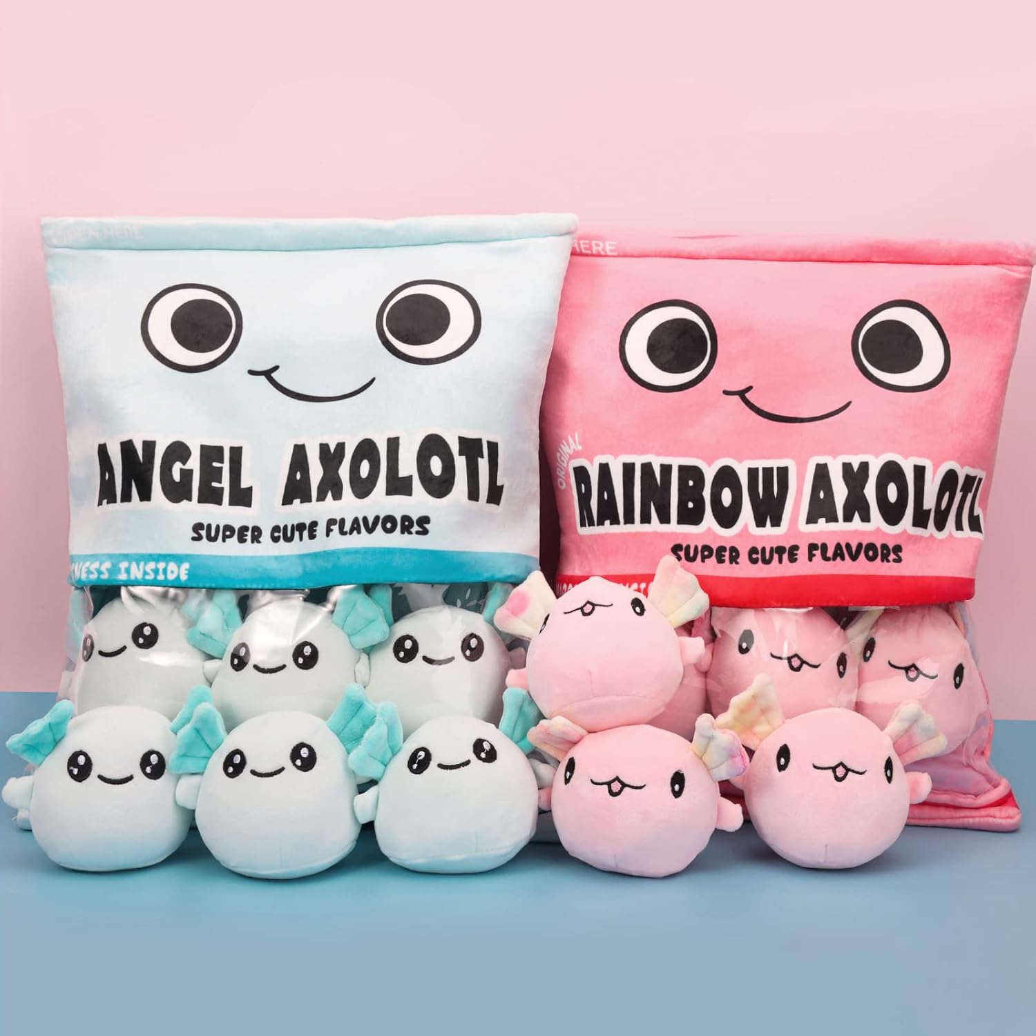 NUKBIL Axolotl Plush Pillow 6pcs Pink