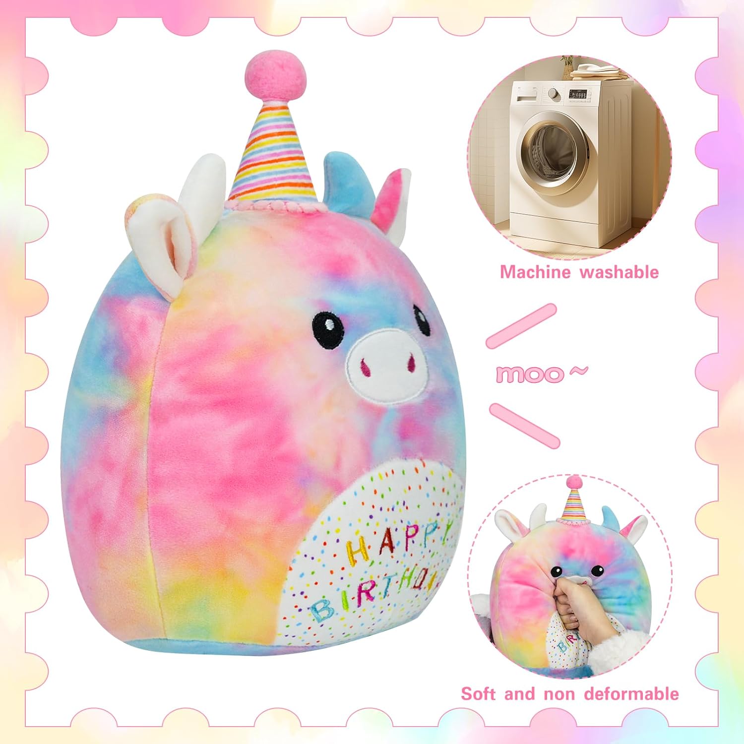 12 Inch Unicorn Cow Plush Pillow Birthday Gift 1