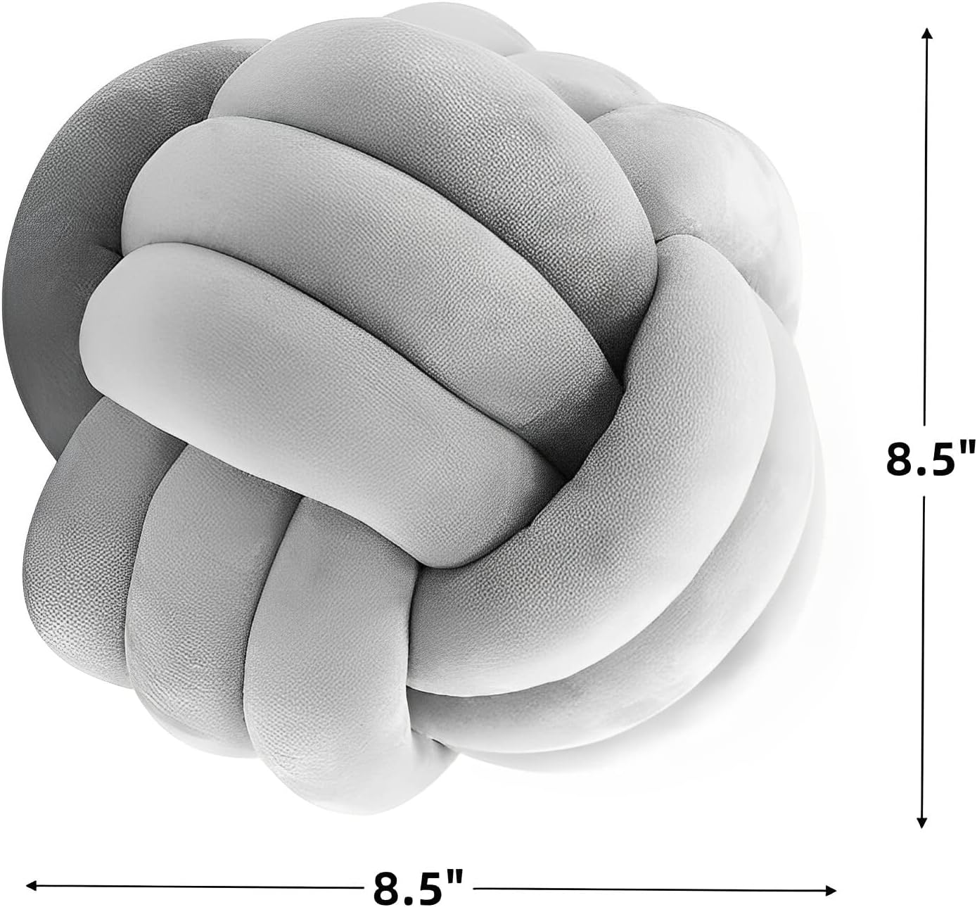 KEBAIHUA Knot Ball Pillow Handmade Plush Throw Cushion for Kids Room