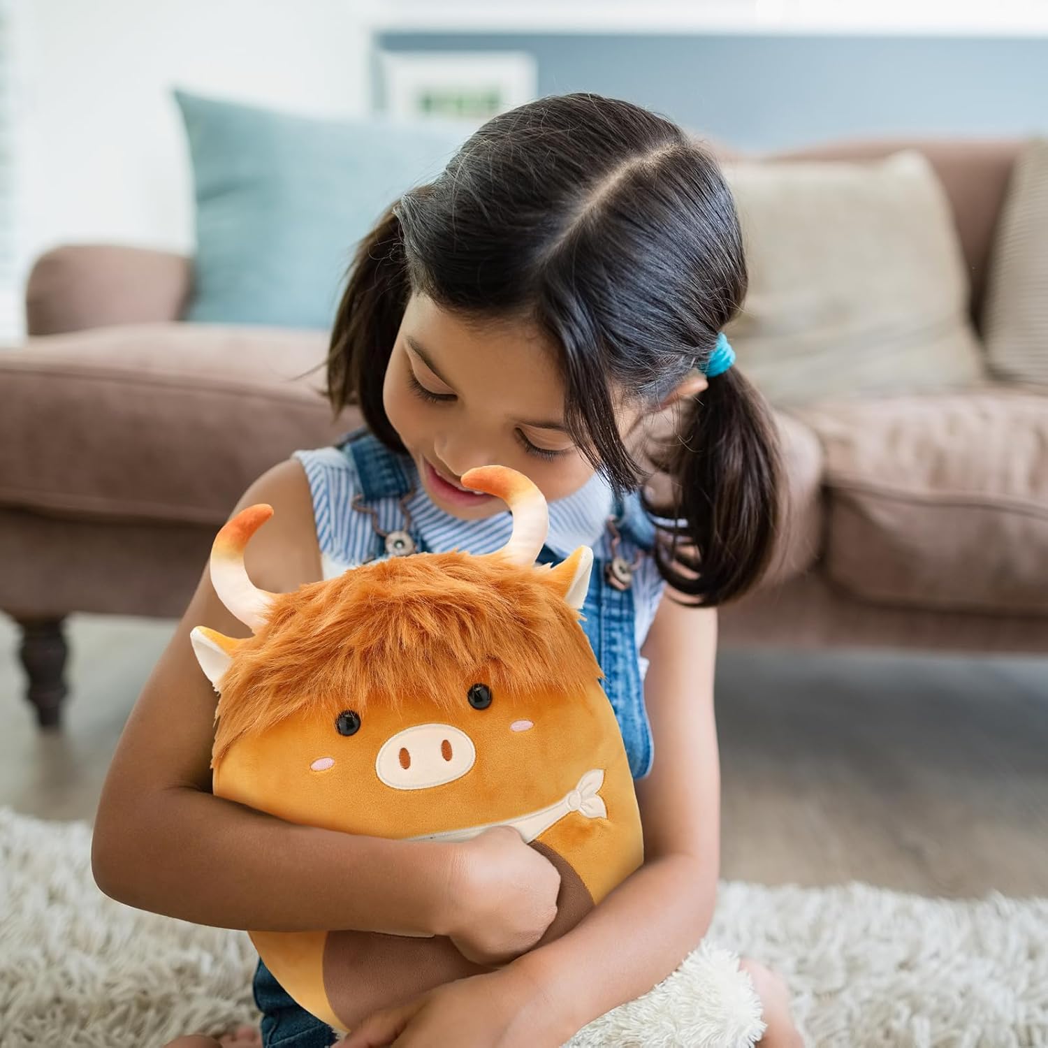 Highland Cow Plush Pillow Cute Stuffed Animal Toy
