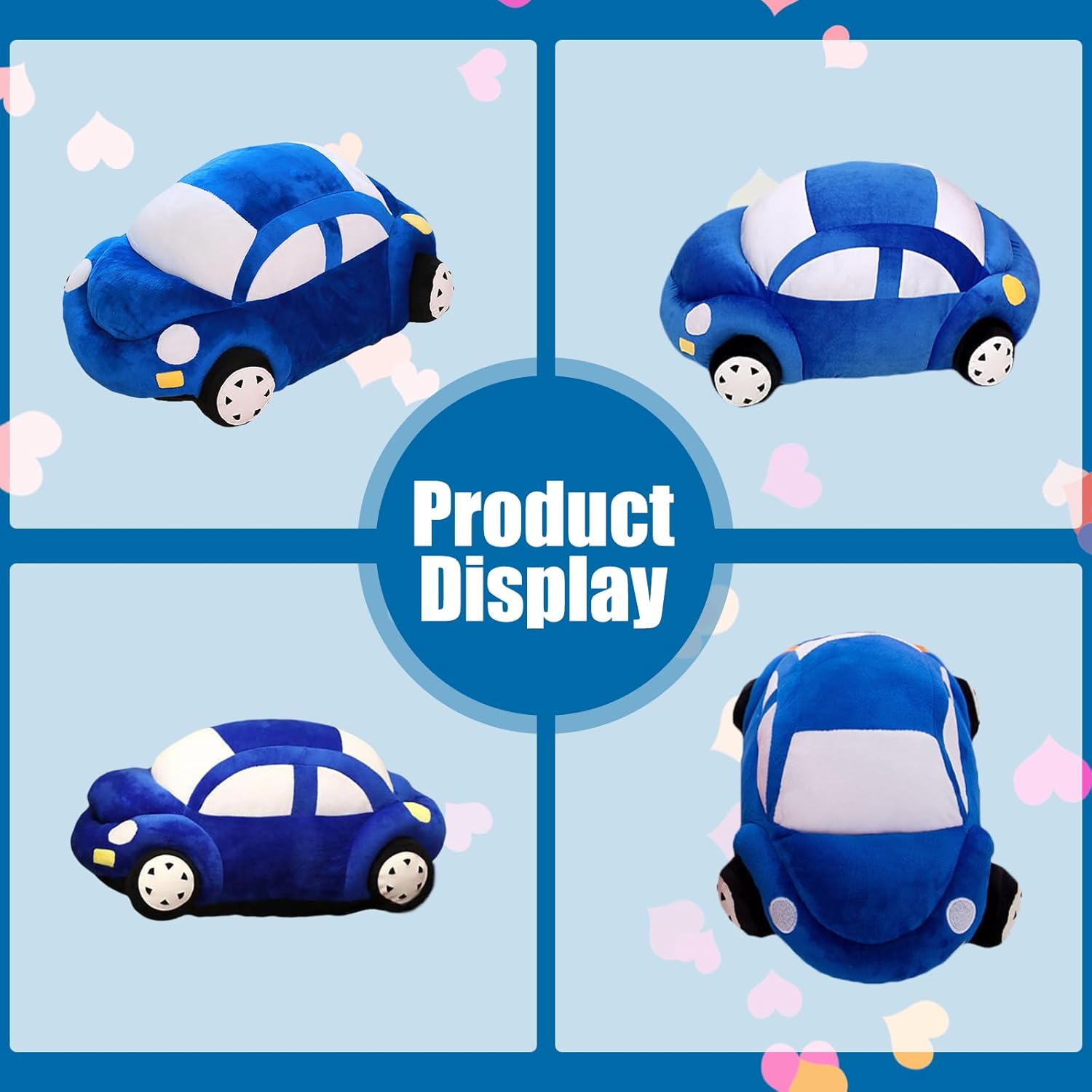 Zhidiloveyou Car Shaped Plush Pillow Toy for Kids