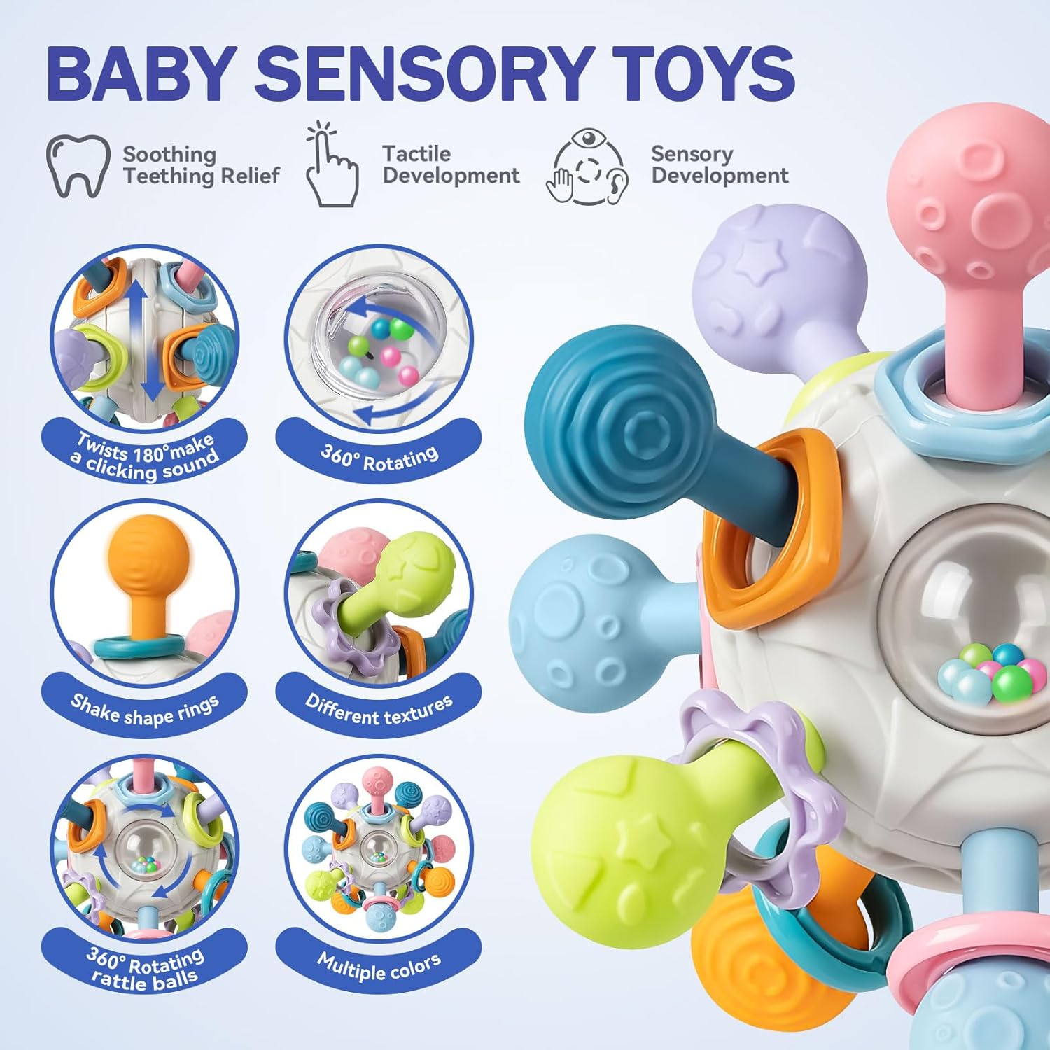 Jyusmile 5 in 1 Montessori Baby Toy Set