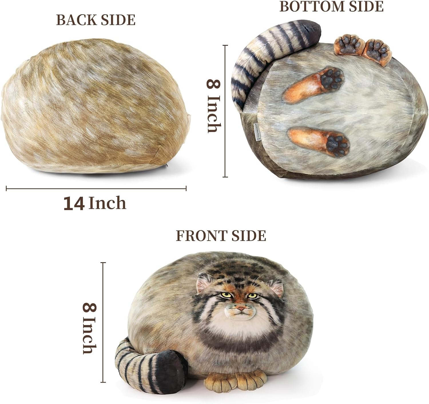 Sew Butiful Steppe Cat Plush Pillow 14inch