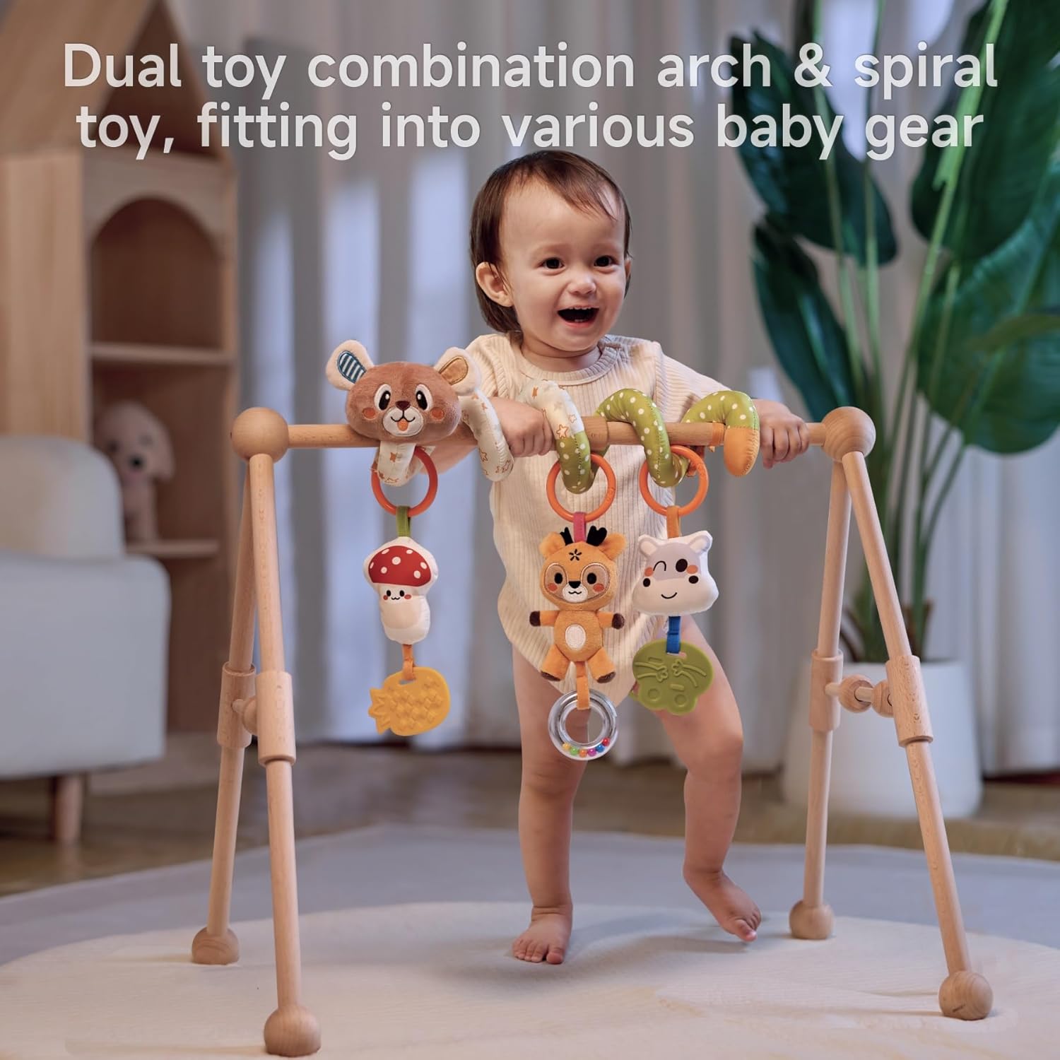 TUMAMA Baby Activity Arch with Bear Spiral Toy