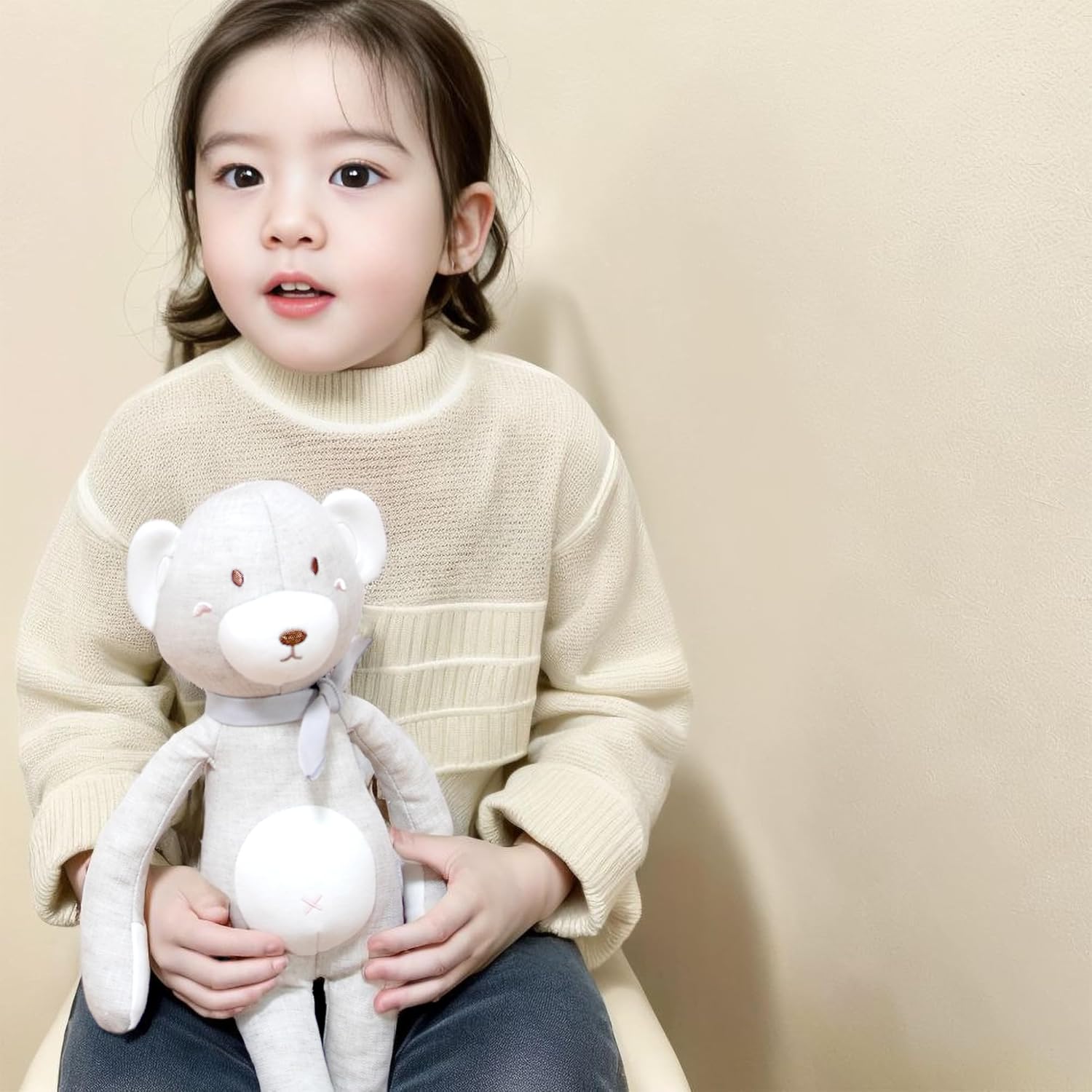 STOLLEEN 2pcs Cute Teddy Bear Bunny Stuffed Animal Set
