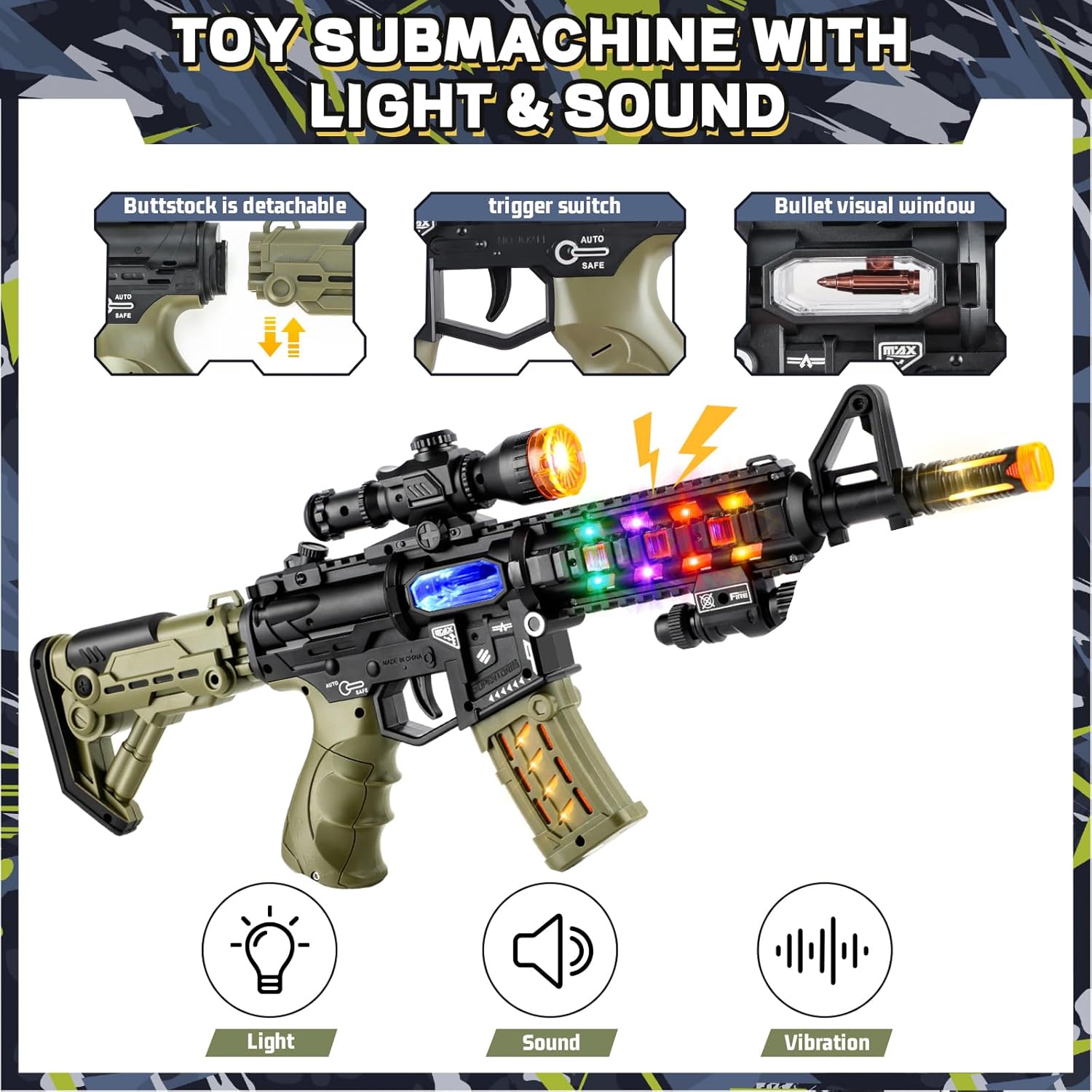 Metemot Kids Army Costume Set for Halloween