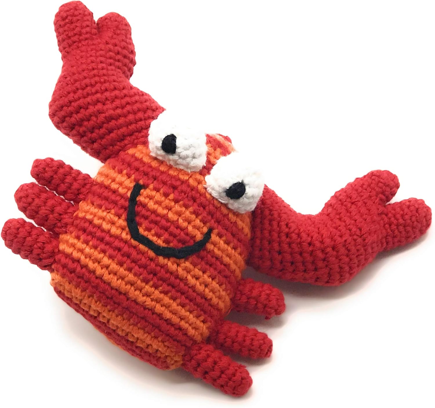 Pebble Handmade Crab Baby Rattle - Red