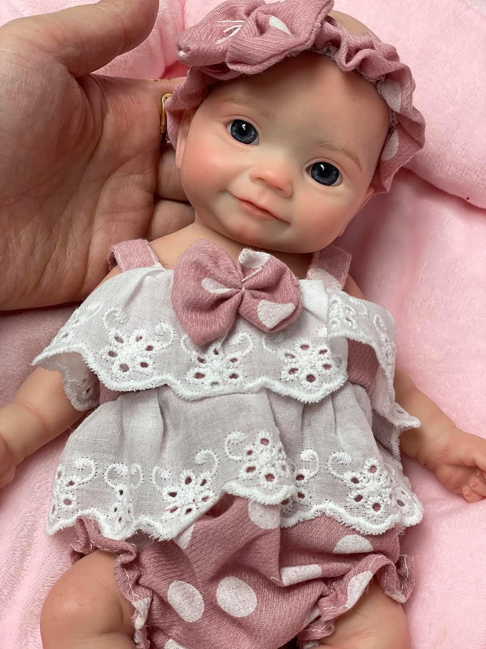 Abenduot 10Inch Realistic Silicone Baby Doll Girl