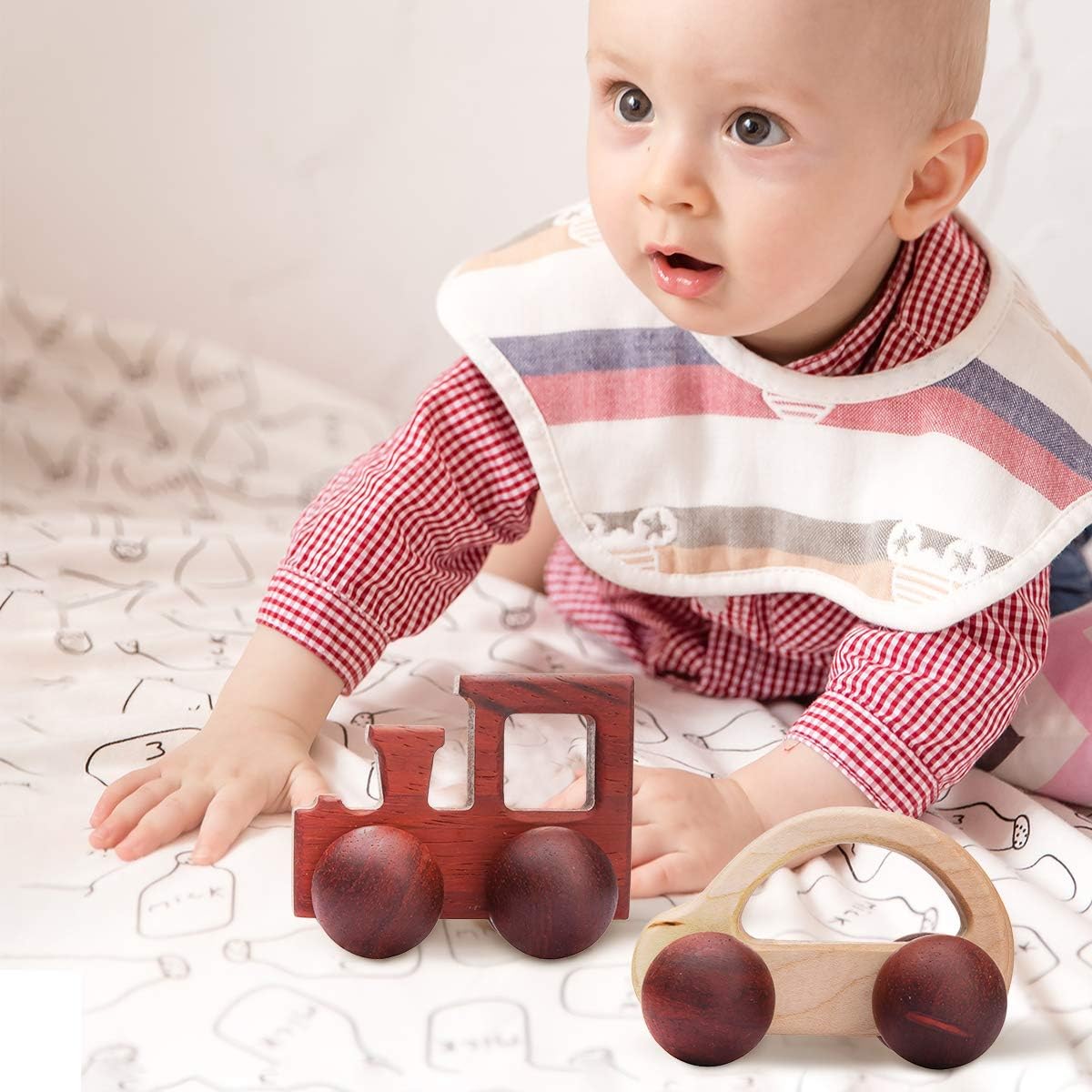 Promise Babe 2pc Wooden Rattle and Car Toys 1