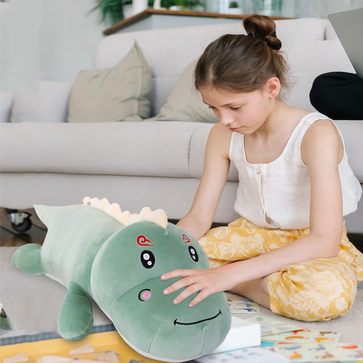OULV Dinosaur Plush Pillow Soft Stuffed Animal Doll for Kids 1