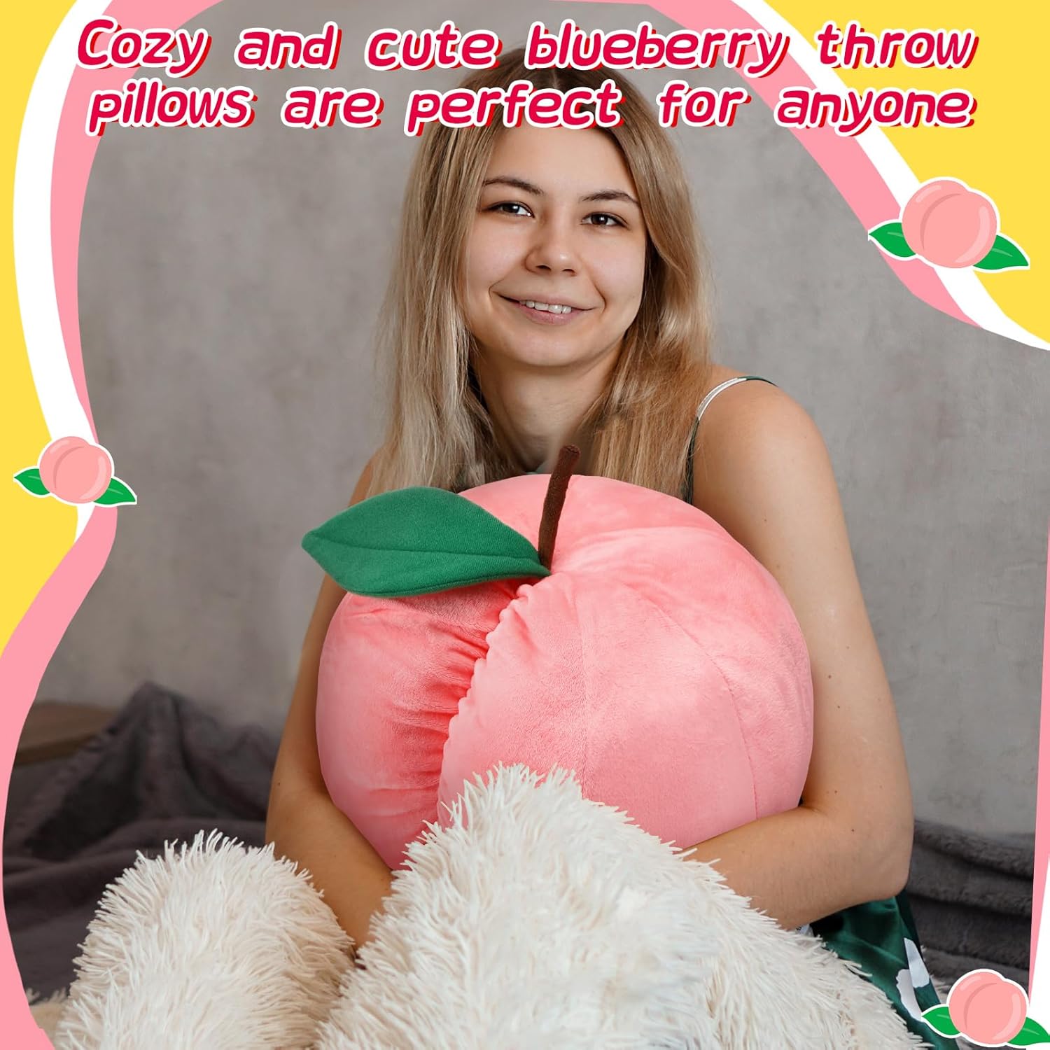 Beeveer Peach Plush Pillow Cute Hugging Toy