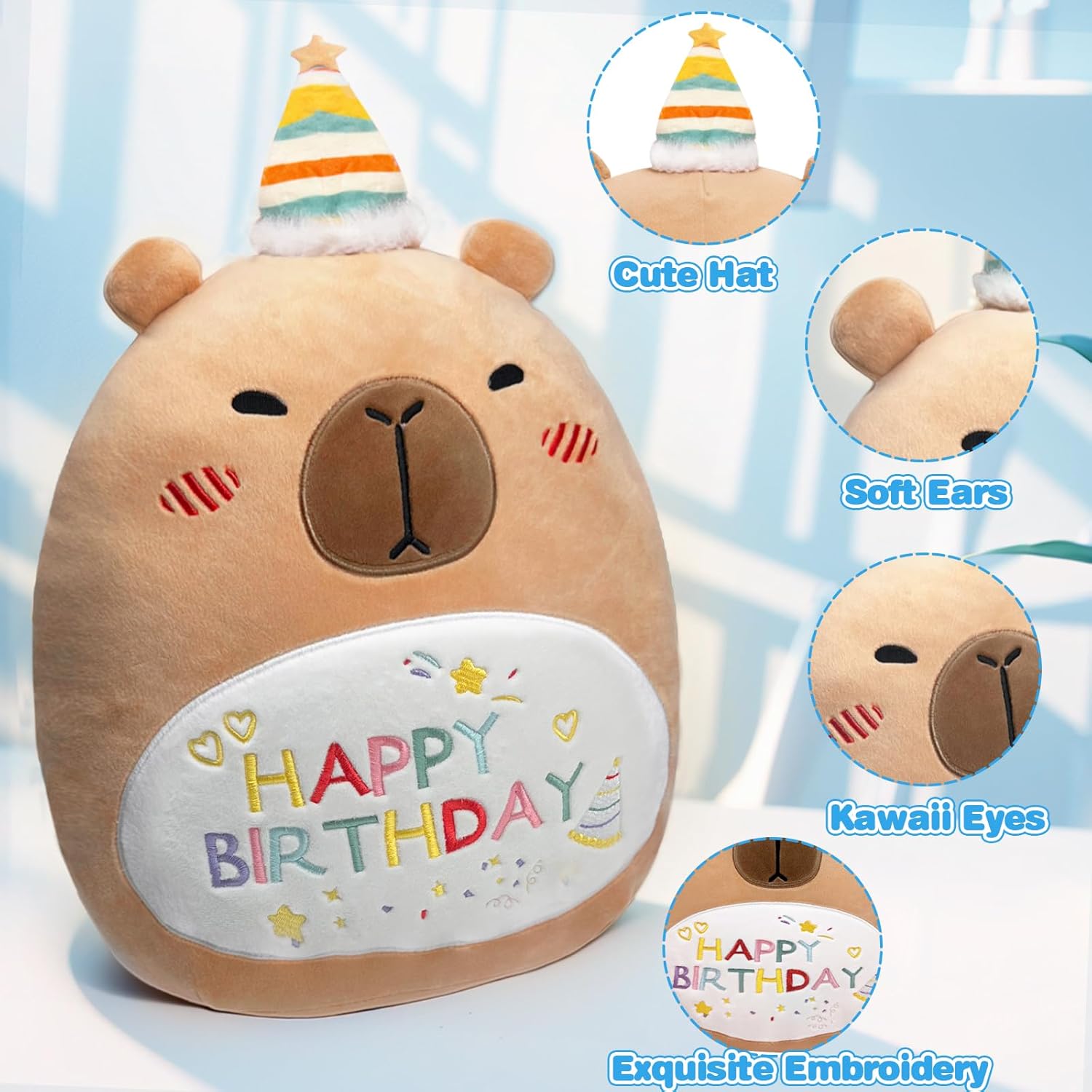 TITQWOP 14 Capybara Plush Pillow Toy for Kids