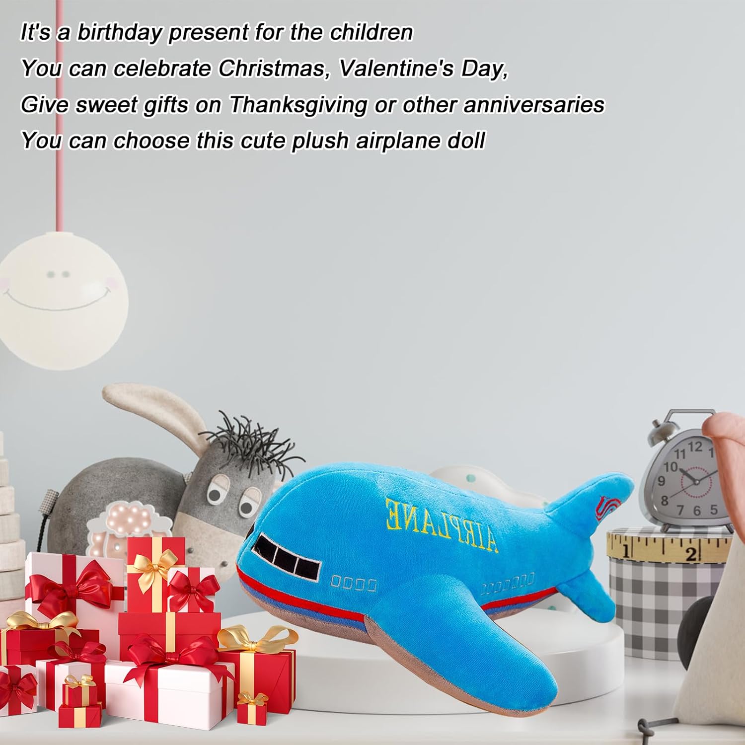 XiRiDa Airplane Plush Pillow Toy for Boys Kids 157 Inch
