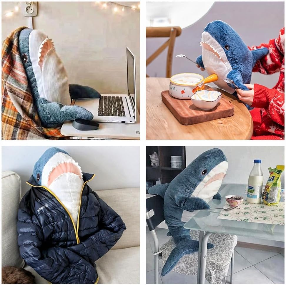 Xiaohong 39 Inch Giant Shark Plush Pillow
