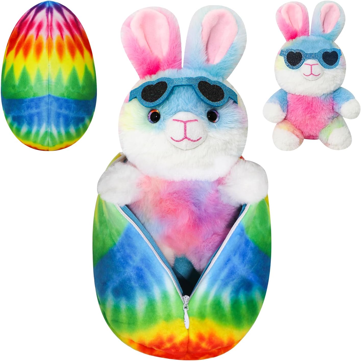 Easter Bunny Egg Toy with Hidden Zipper