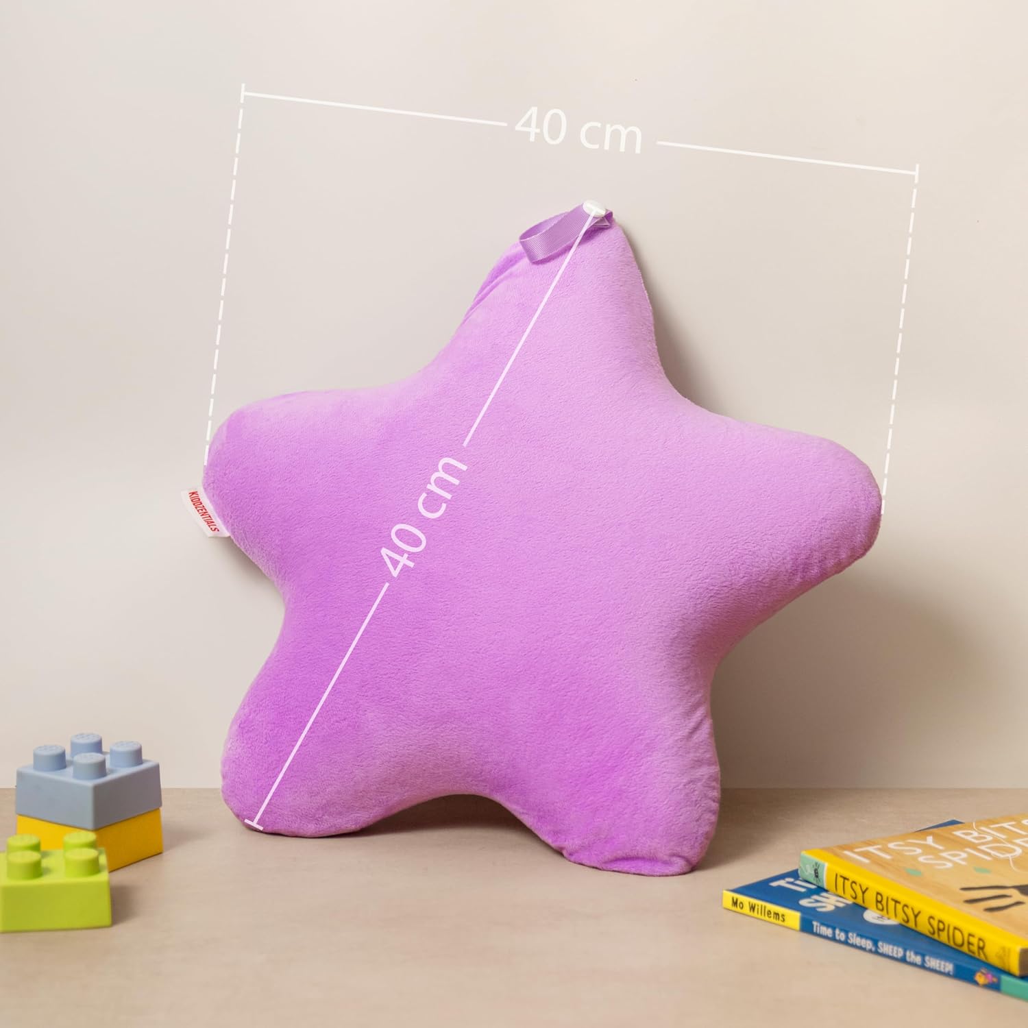 Kiddzentials Star Pillow 15in Purple