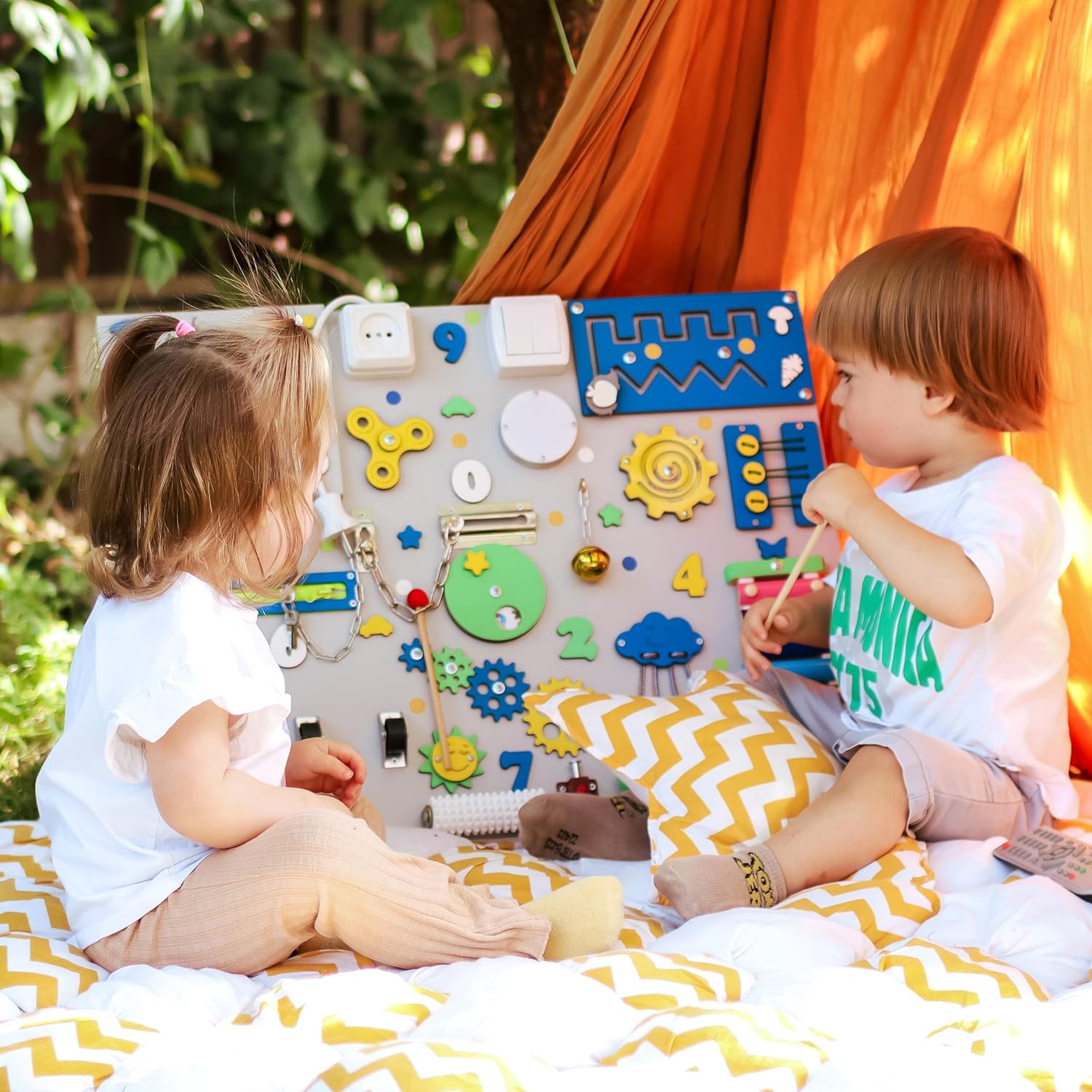 Montessori Busy Board for 1 Year Old Christmas Toddler Gift
